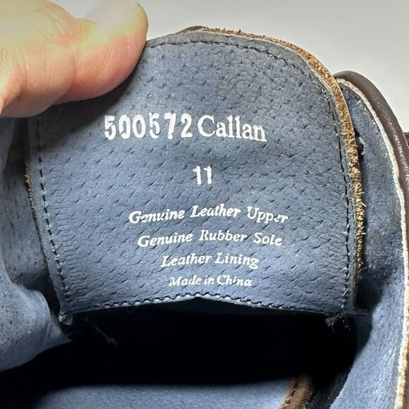 WINTHROP Callan Brown Leather Oxford Dress Shoes Men Size 11 Cognac Old Money - Picture 4 of 9